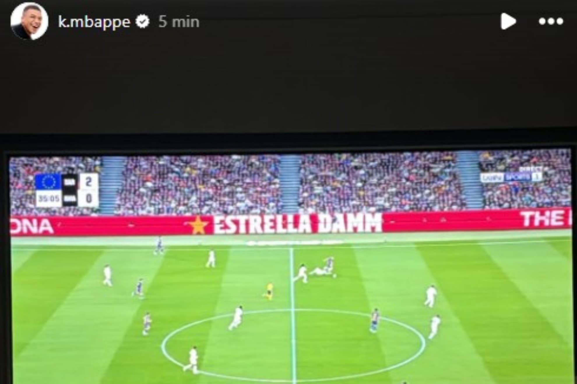 La historia de Mbappé en Instagram.