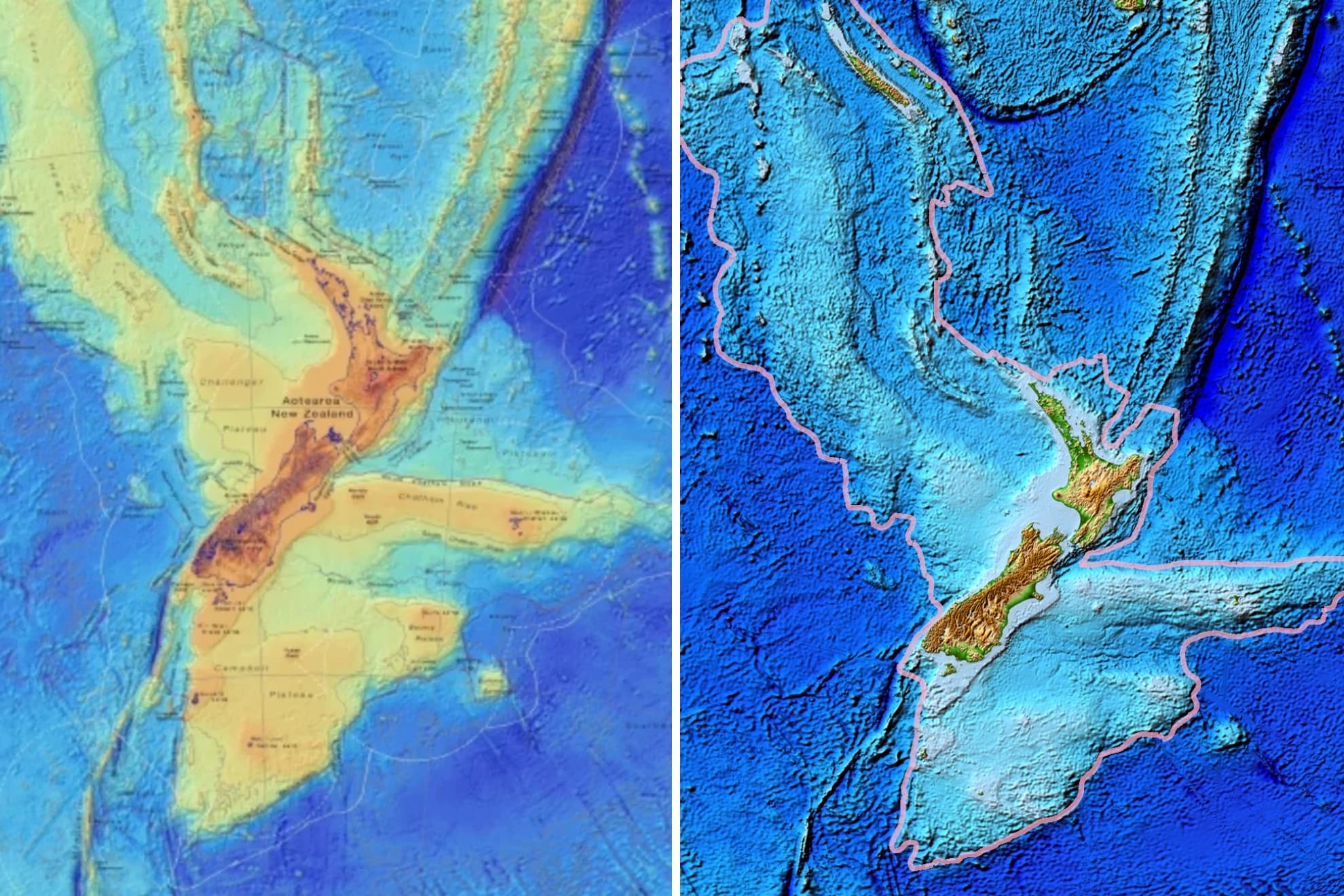 Mapa de Zealandia