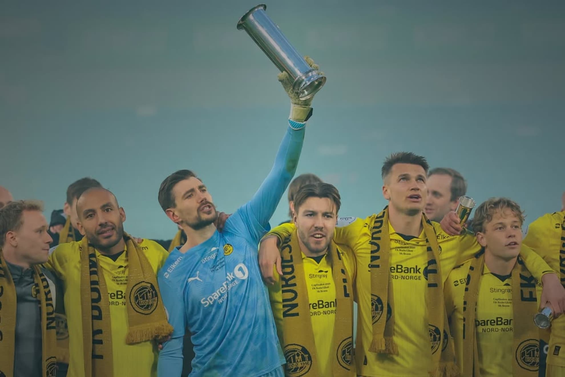 Nikita Haikin celebra la conquista de la Copa noruega.