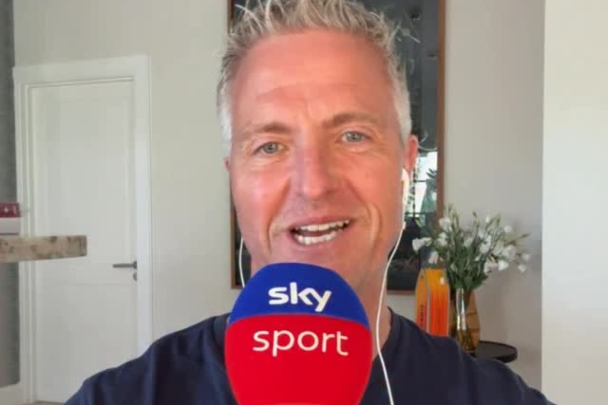 Ralf Schumacher, con el micrófono de Sky.