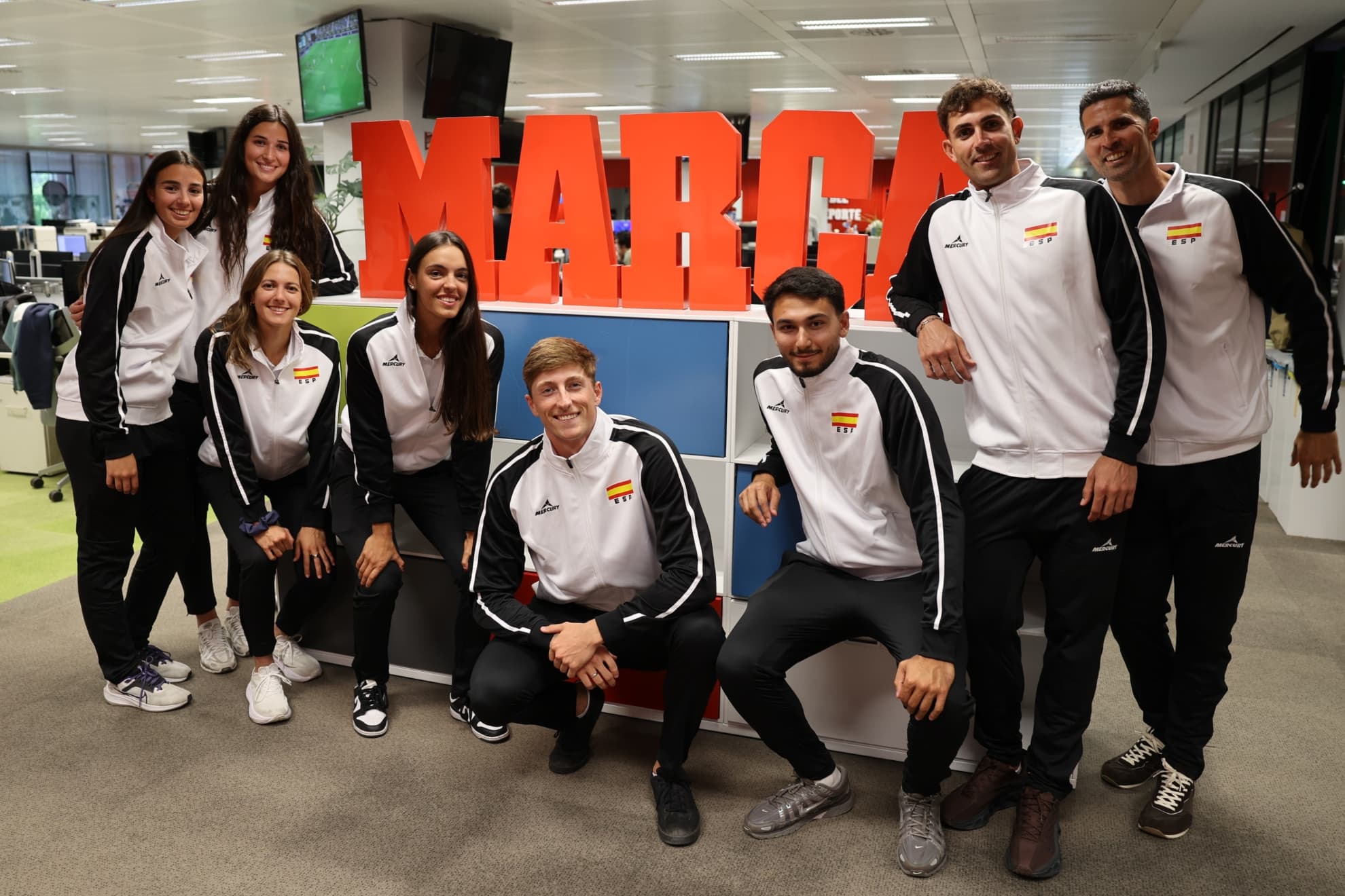 Imagen de la visita de la selección española de vóley playa antes de su inicio en la fase de clasificación de la Nations Cup 2026 que se jugará en Madrid