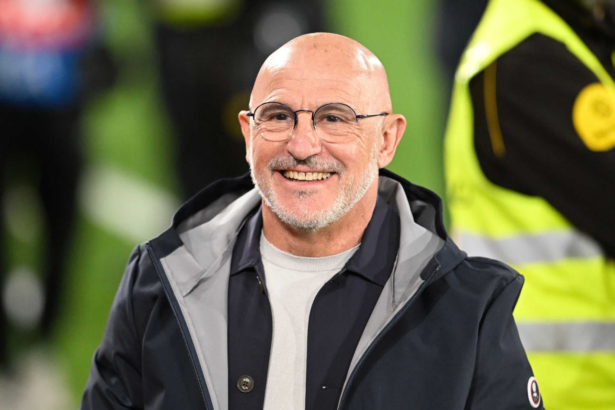 Luis de la Fuente, durante un partido.