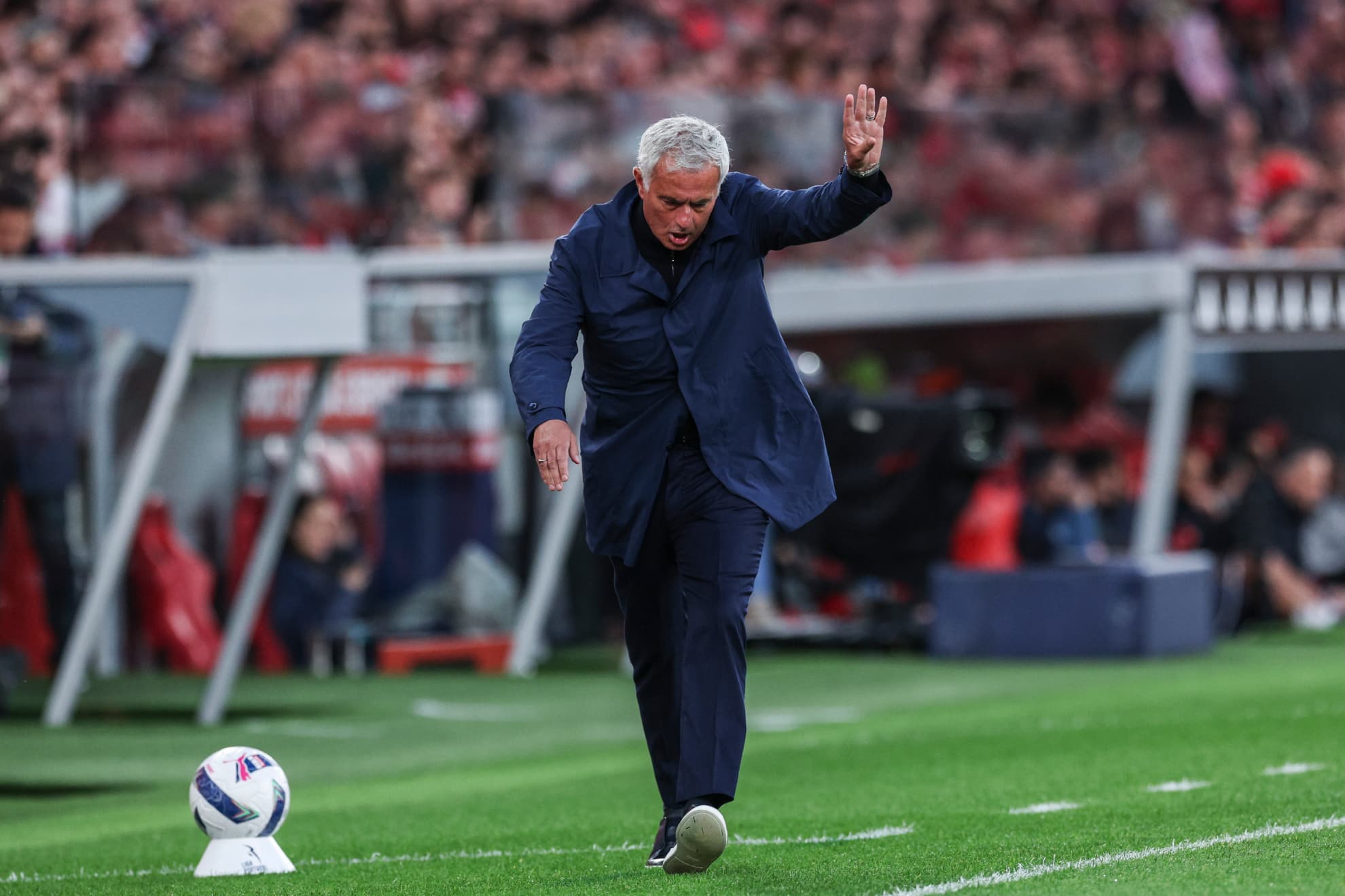 José Mourinho, en su último partido del Benfica