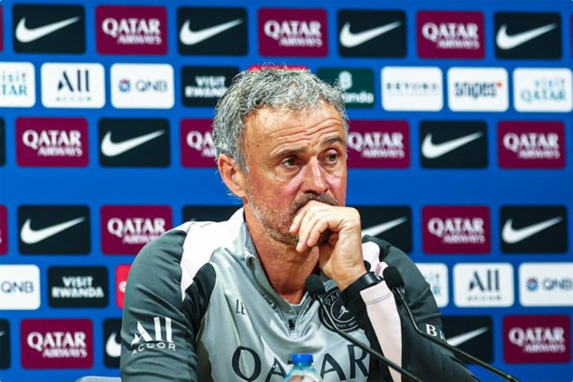 Luis Enrique, en rueda de prensa.