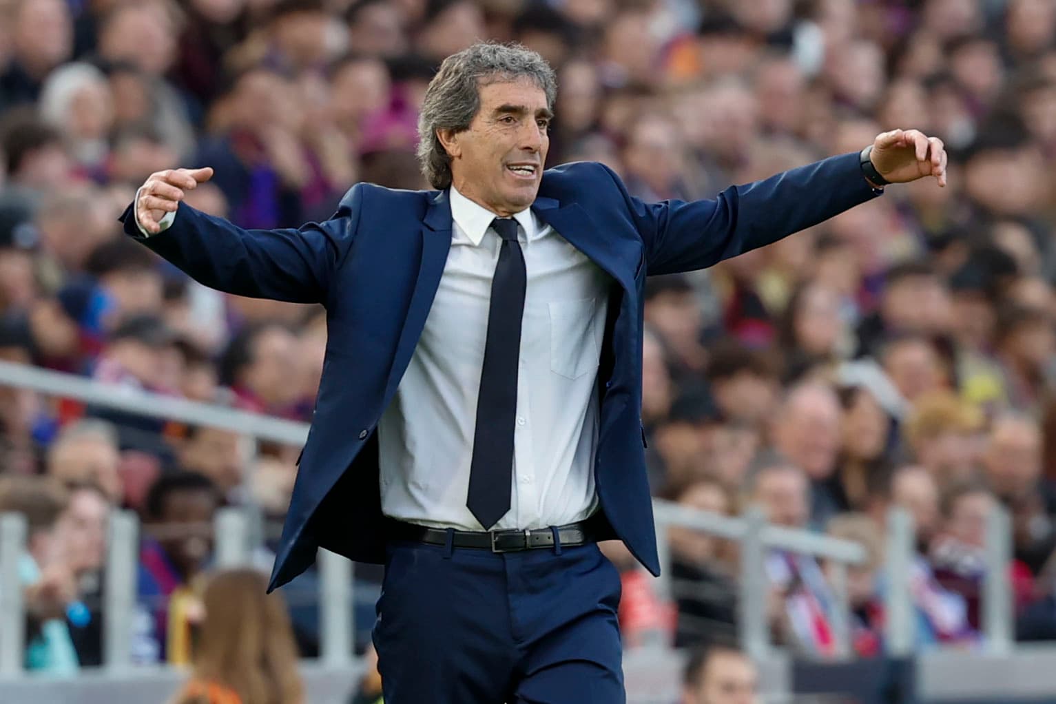 Guillermo Almada, durante el partido ante el Barça