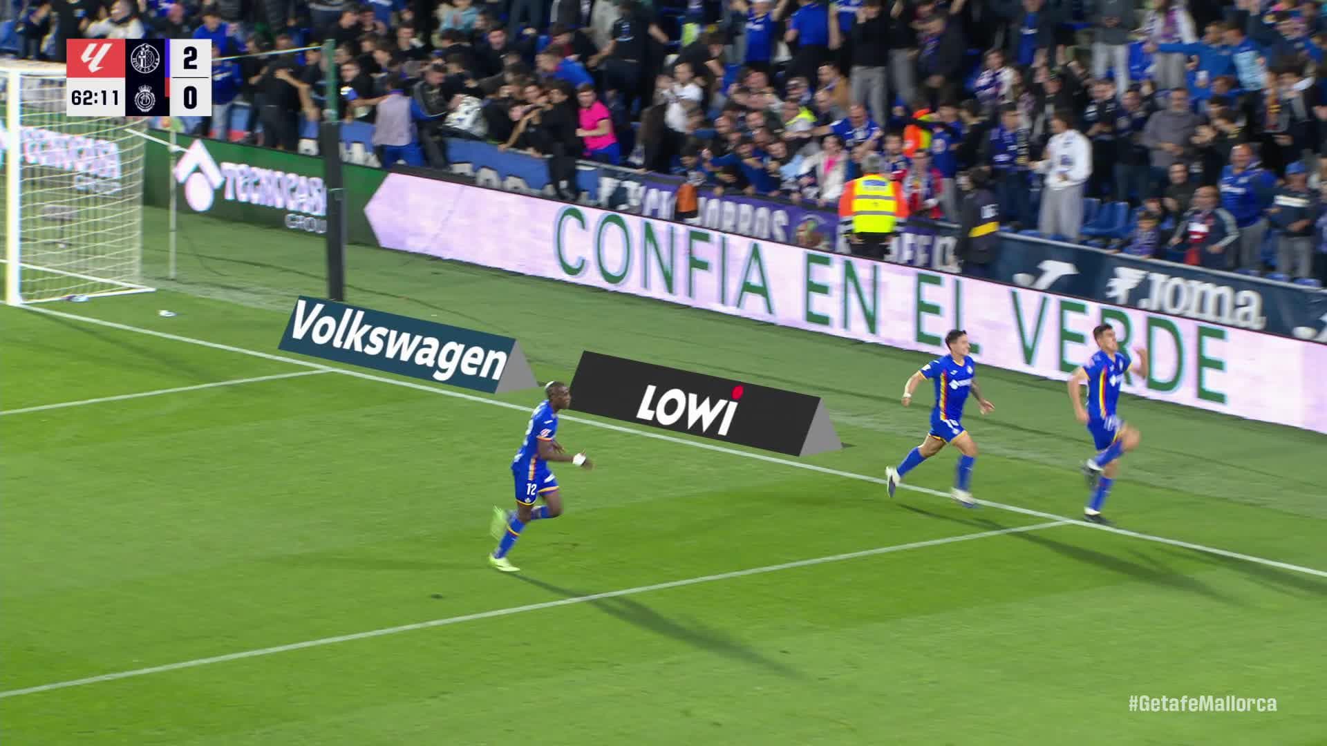 Gol de Zaid Romero (3-0) en el Getafe 3-1 Mallorca