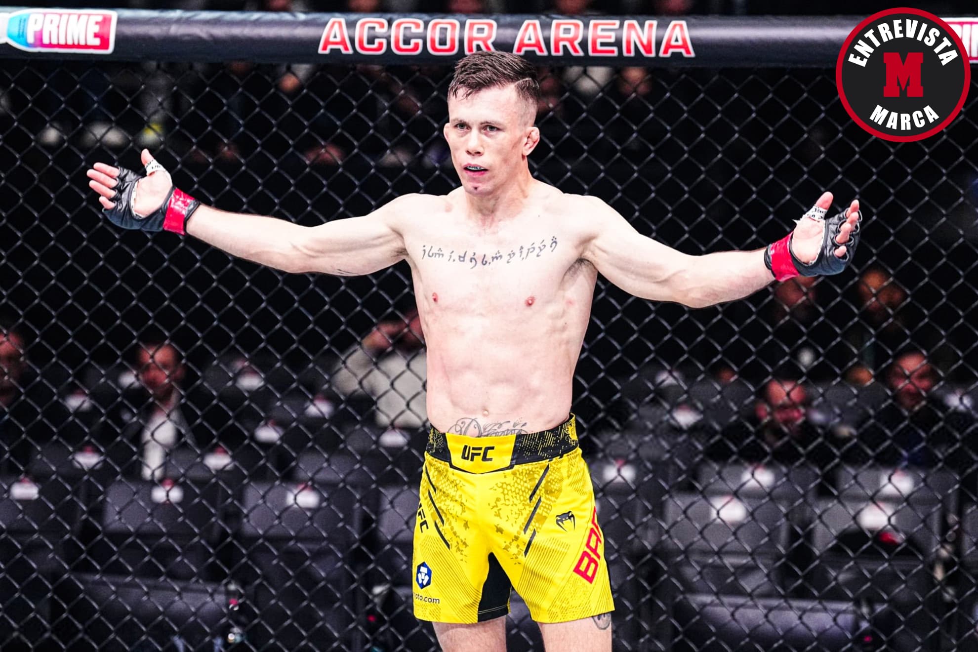 Dani Bárez, en una pelea de UFC.
