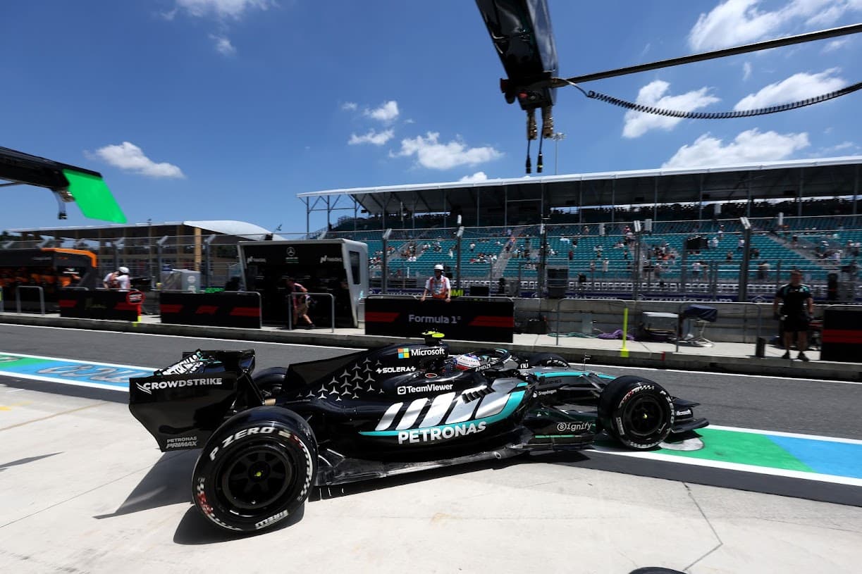Kimi Antonelli, con el W17 en Miami