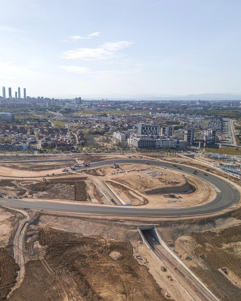 Imagen de asfaltado de La Monumental de hace varias semanas.
