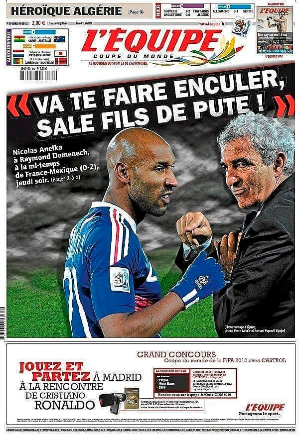 Desvelan el diario de Raymond Doménech en  el "suicidio consumado" de Francia en el escándalo de Knysna: "Anelka es un cretino, Gourcuff idiota..."