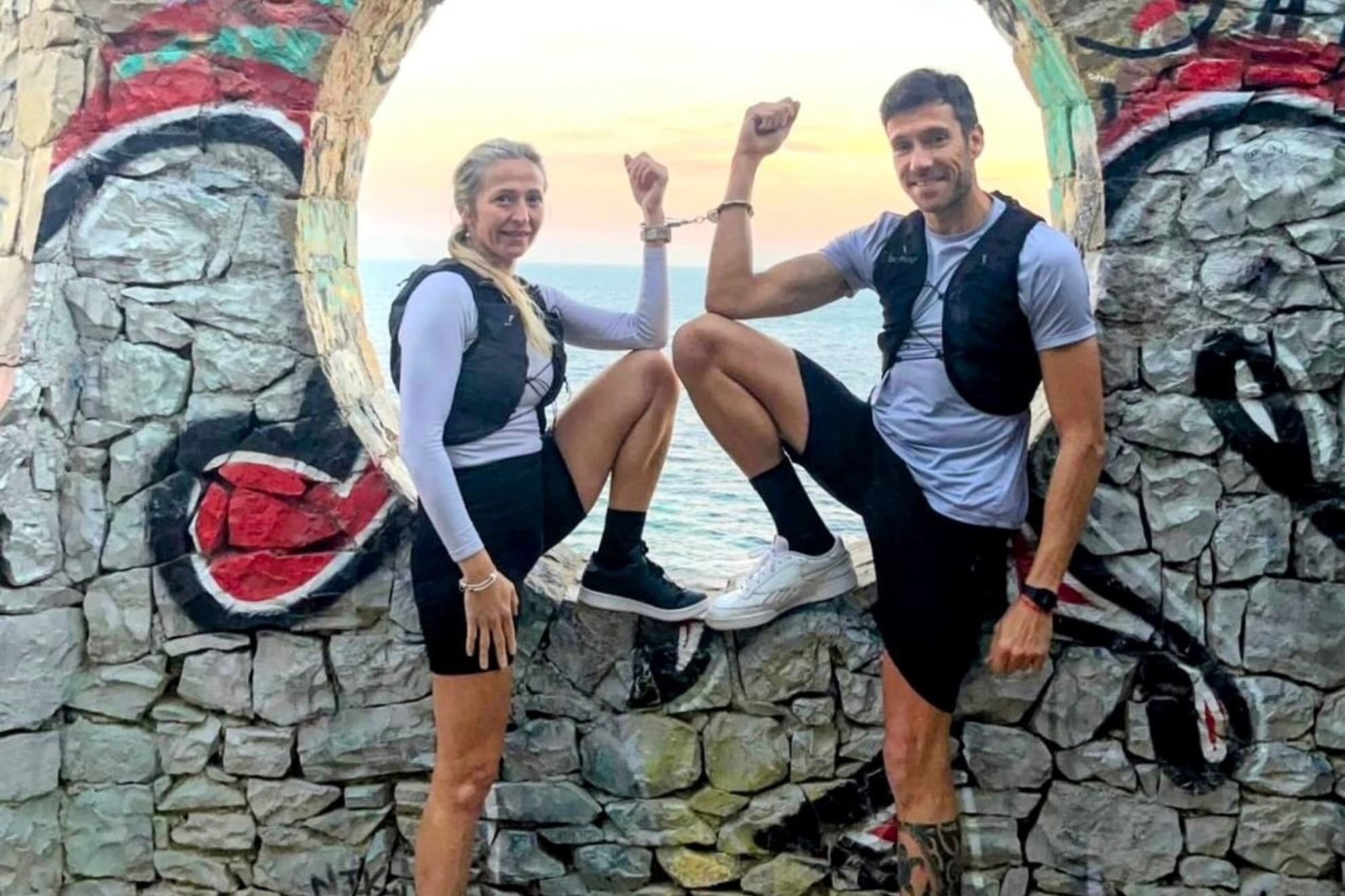 Jessica y Pelayo, en un entrenamiento