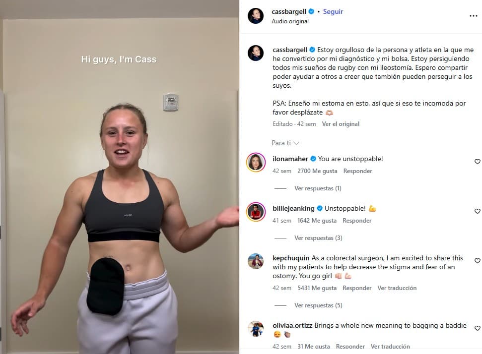 Cassidy Bargell, en sus redes sociales