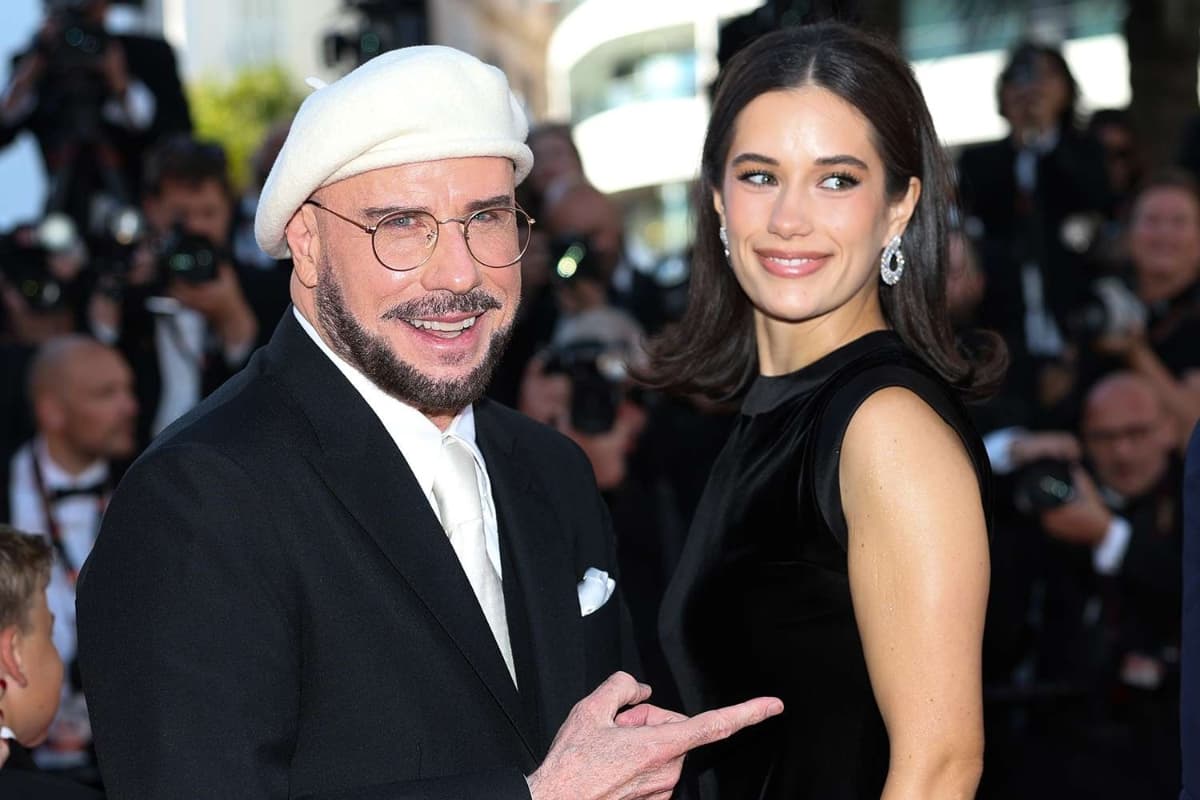 John Travolta y su hija en Cannes.