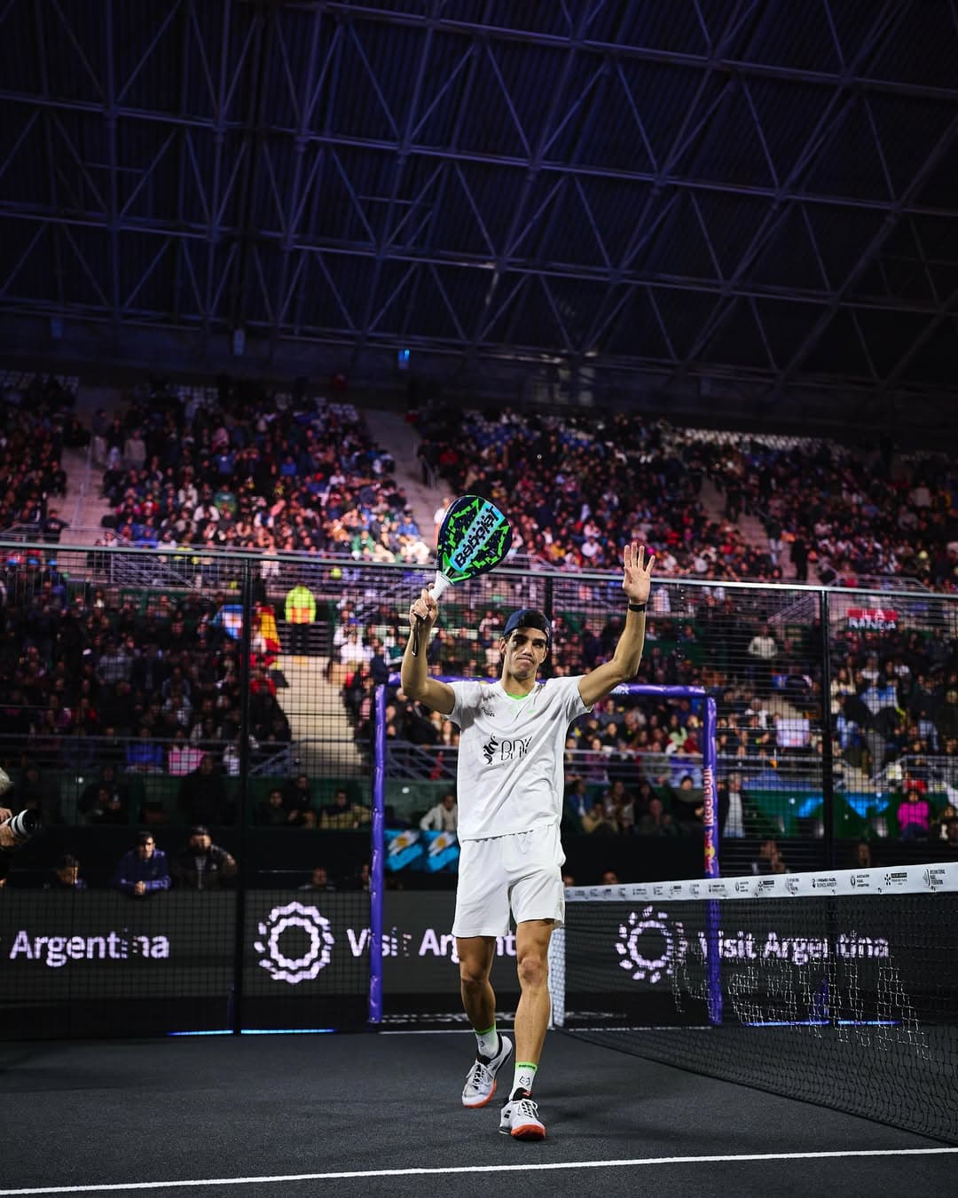 Juan Lebrón celebrando en el P1 de Buenos Aires.