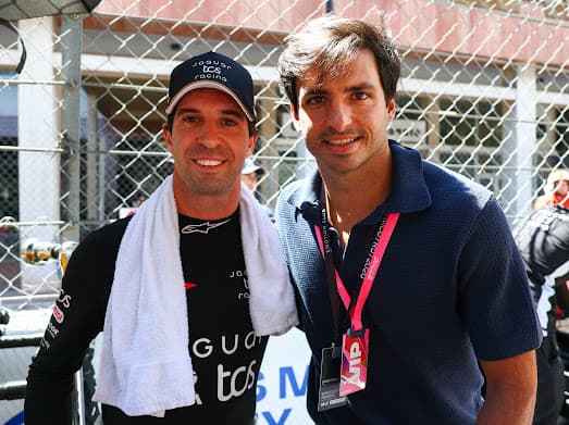 Carlos Sainz acudió al E-Prix de Mónaco a animar a Antonio Félix Da Costa.