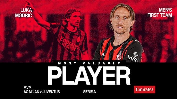 LUKA MODRIĆ IS THE MVP FROM AC MILAN v JUVENTUS