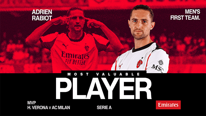 RABIOT IS THE MVP FROM HELLAS VERONA v AC MILAN