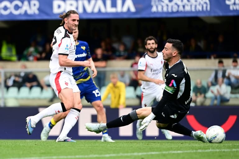 Rabiot fires AC Milan past Verona to verge of Champions League return
