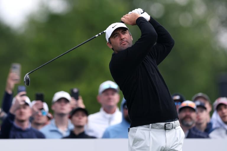 Scheffler stumbles from share of lead at windy PGA