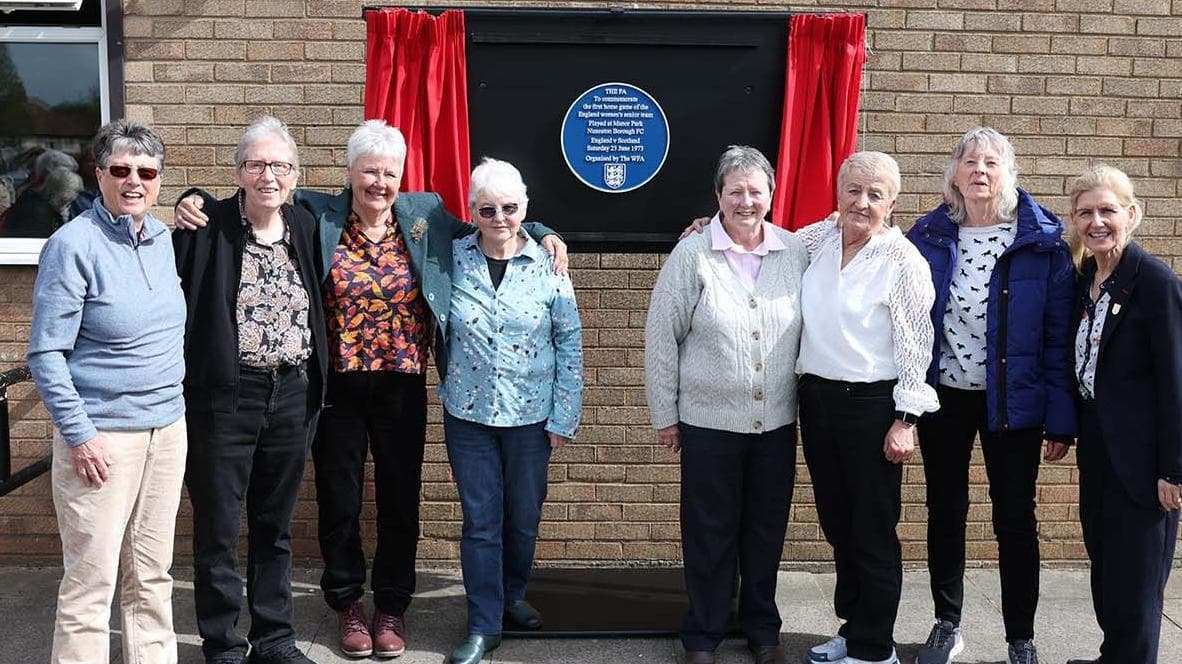 Plaque honours site of Lionesses' first home game