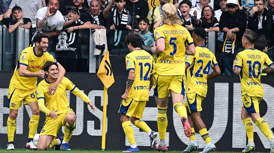 Bowie scores as relegated Verona hold Juventus