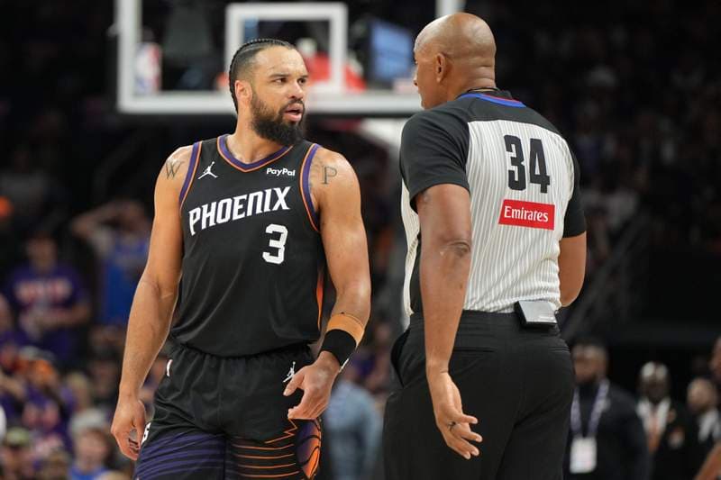 Phoenix Suns’ Dillon Brooks receives technical foul in first half of Game 4 against Thunder