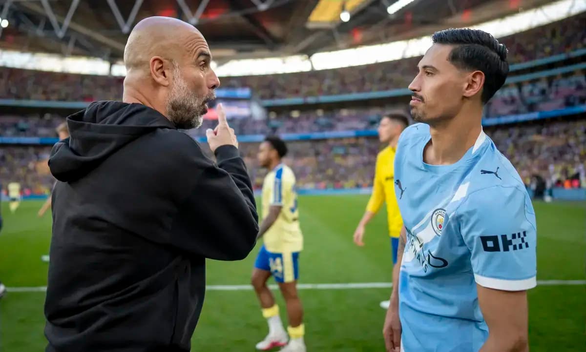 “I said I wanted to kill him” – Pep Guardiola explains animated Tijjani Reijnders chat in Southampton win