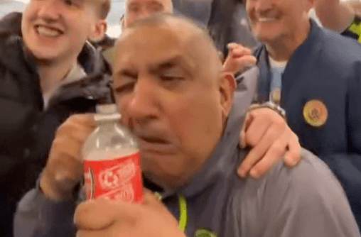 Manchester City fan dubbed ‘bottle man’ goes viral for a second time after Arsenal win