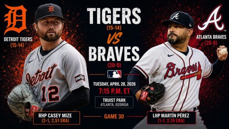 Game 30 Preview: Tigers vs Braves – How to Watch, Predictions, and More