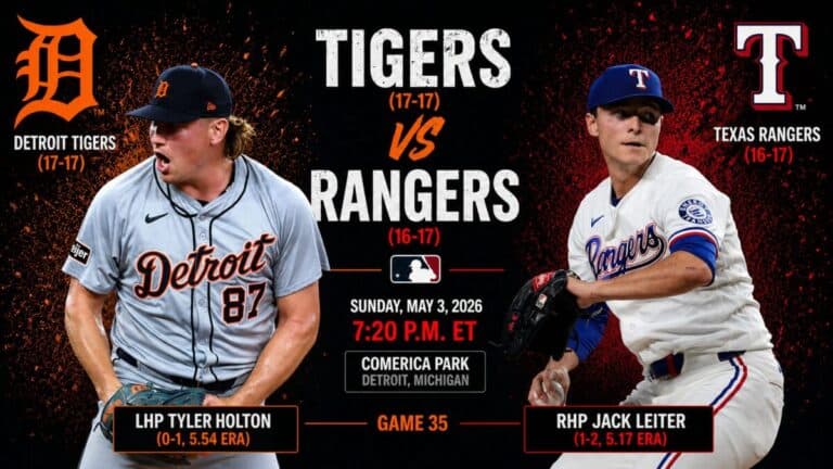 Tigers vs Rangers Preview, May 3, 2026: How to Watch, Predictions, and More (Game 35)