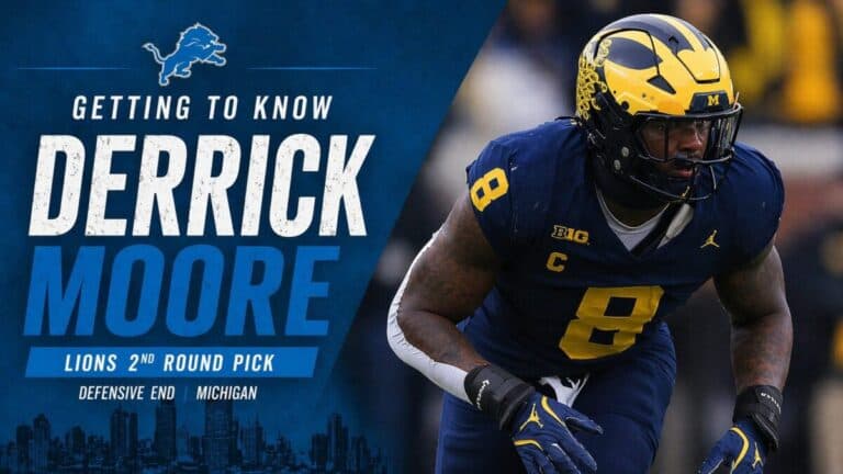 Get to know Derrick Moore: Lions’ homegrown edge menace from Michigan