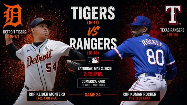 Tigers vs. Rangers Preview: Keider Montero Gets the Ball in Game 34 as Detroit Looks to Even Series