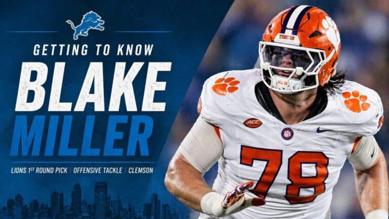 Get to know Blake Miller: How a wrestling champ became the Lions’ iron man