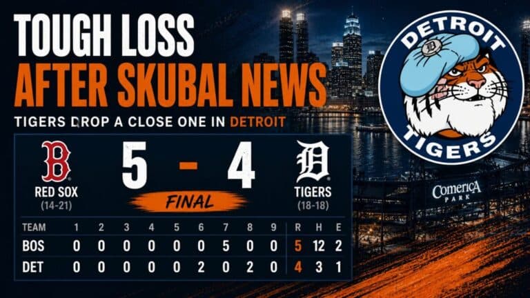 Tigers waste strong pitching night, fall in rough first game after Skubal injury