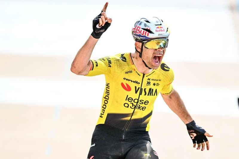 Van Aert outlasts Pogačar for maiden Paris-Roubaix triumph