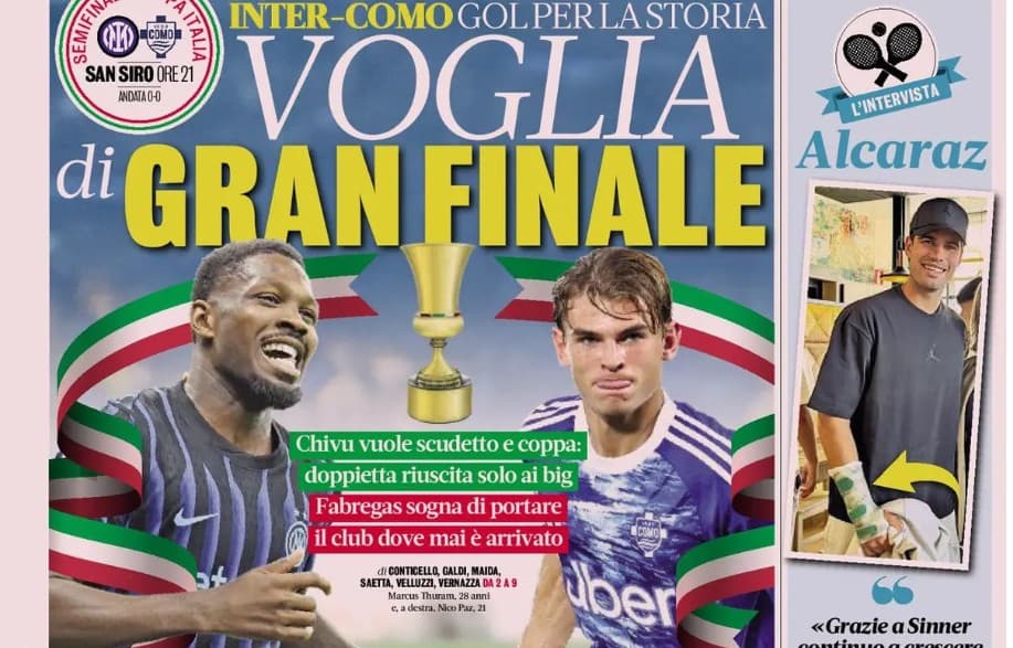 Today’s Papers – Coppa Italia Final at stake, Pulisic’s mystery