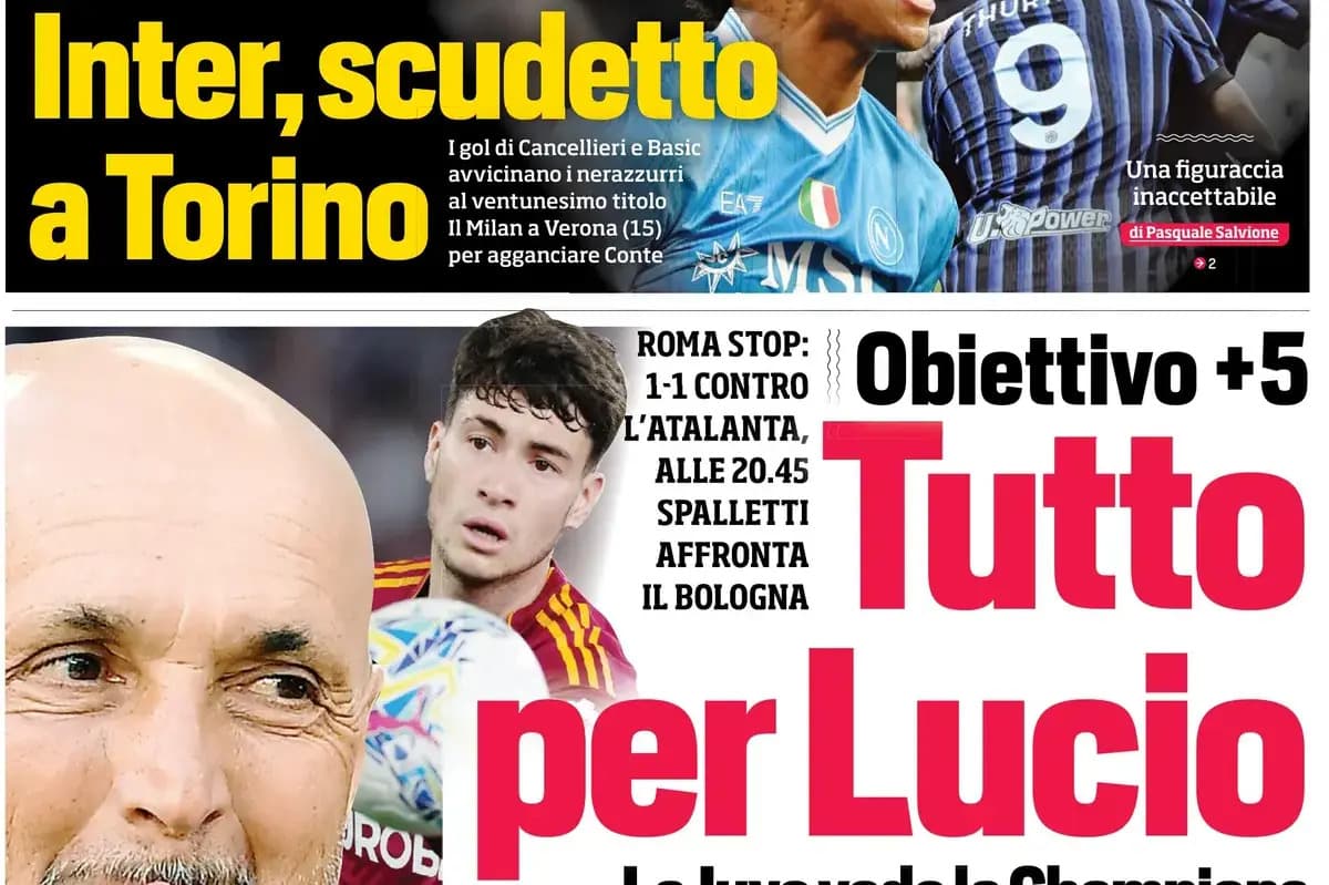 Today’s Papers: Napoli loss helps Inter, Atalanta hold Roma and help Juventus
