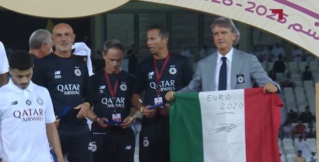 Video: Mancini celebrates Al Sadd’s title win with Italy’s Euro 2020 flag