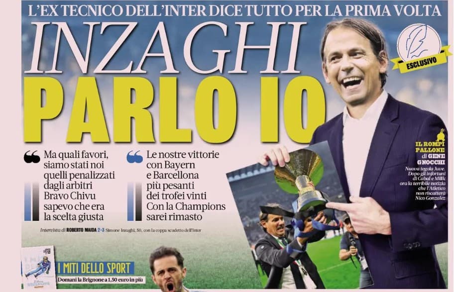 Today’s Papers – Inzaghi speaks out, Spalletti calls Bernardo Silva