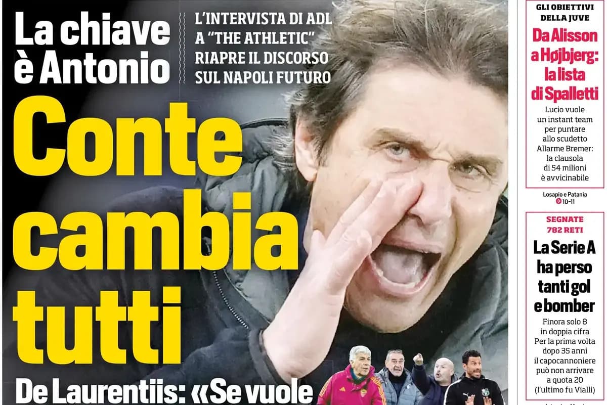 Today’s Papers: Conte changes everything, Juventus reshuffle, Lookman party