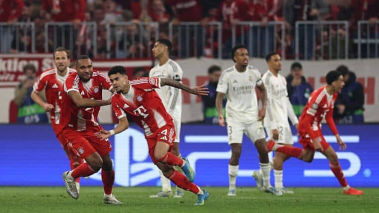 Bayern Munich 4-3 Real Madrid: Diaz and Olise strike late to send Bavarians into Champions League semi-finals