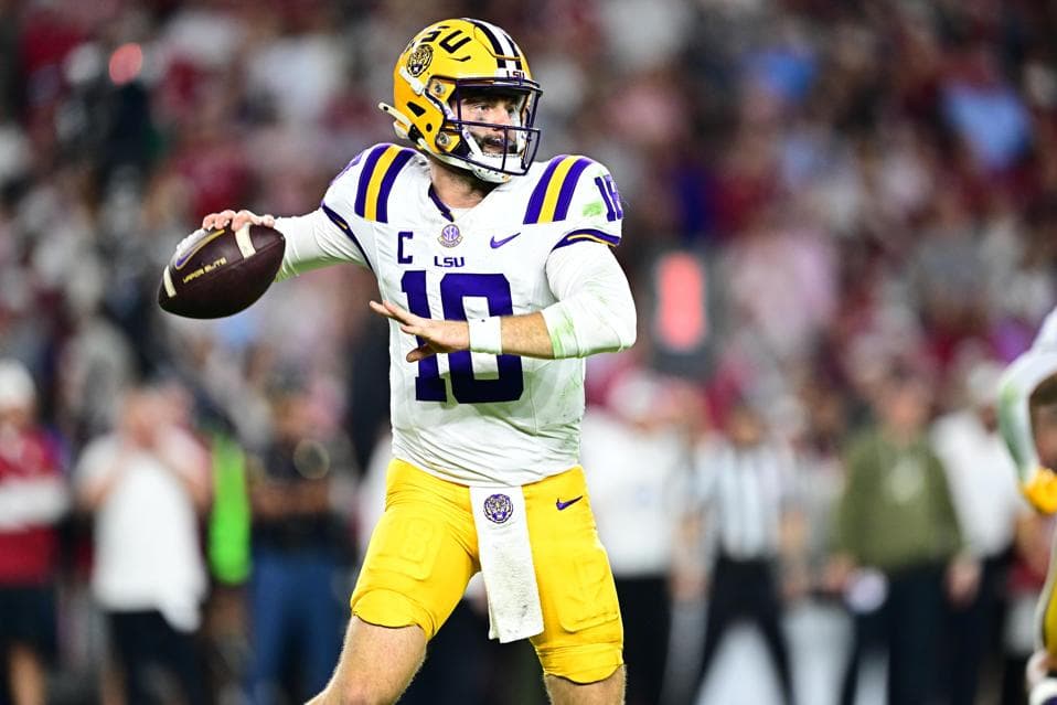 LSU Teammates Mansoor Delane And Garrett Nussmeier Practice As Chiefs For First Time
