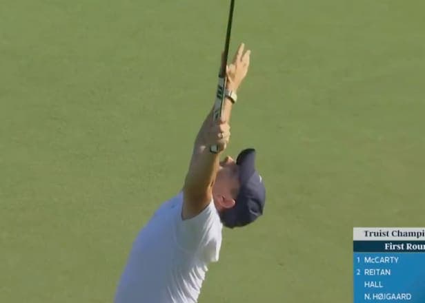 Rory McIlroy's reaction to finally making a birdie on 18 was great. Tommy Fleetwood's line was even better
