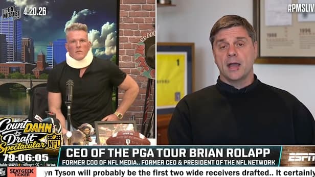 'We don't know what's going on over there': PGA Tour CEO Brian Rolapp sounds off on LIV Golf news in Pat McAfee Show appearance