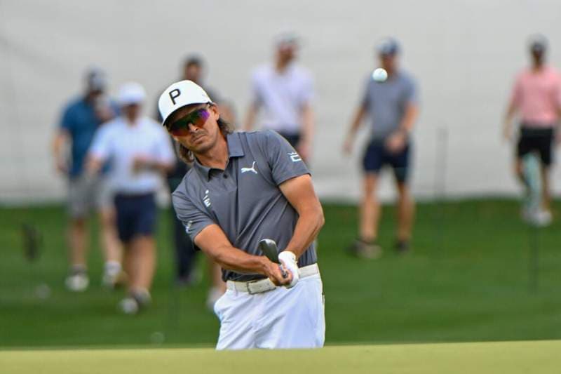 The incredible number of balls Rickie Fowler hit on the range before the start of the RBC Heritage
