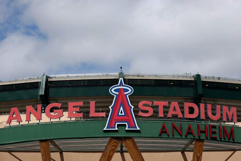 Why the concession area at the Angel Stadium has been closed off