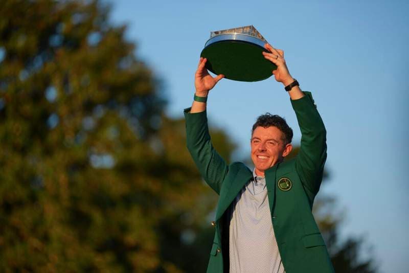 The note that Nick Faldo gave to Rory McIlroy after he retained his Masters title