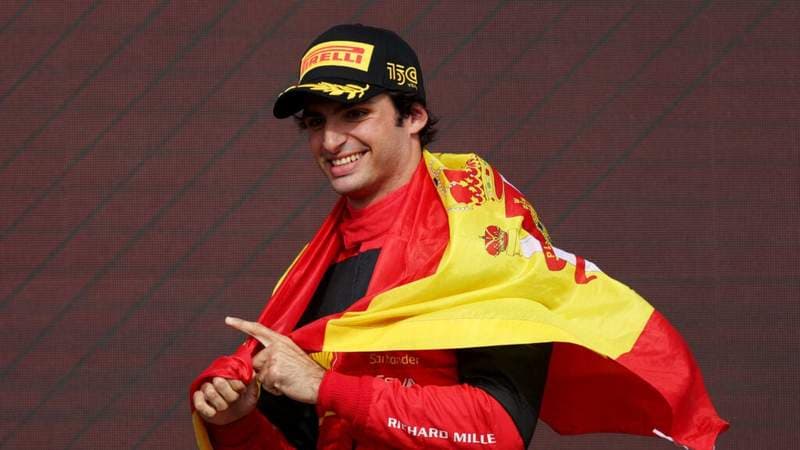 How Carlos Sainz’s radio outburst against Ferrari during maiden win didn’t go down well