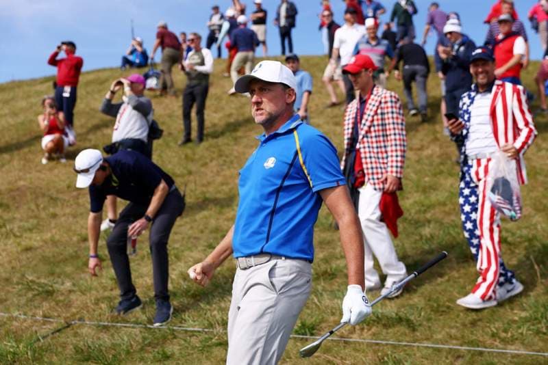 Ian Poulter sarcastically reacts as the PGA Tour scraps Kapalua event to start their season