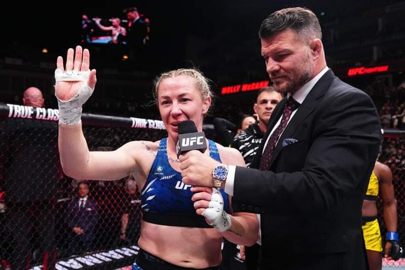 Paddy Pimblett links up with Molly McCann after impressive win over Ashleigh Johnson